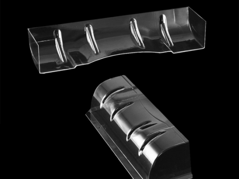 Asa traseira aletada STX 1/10 200mm